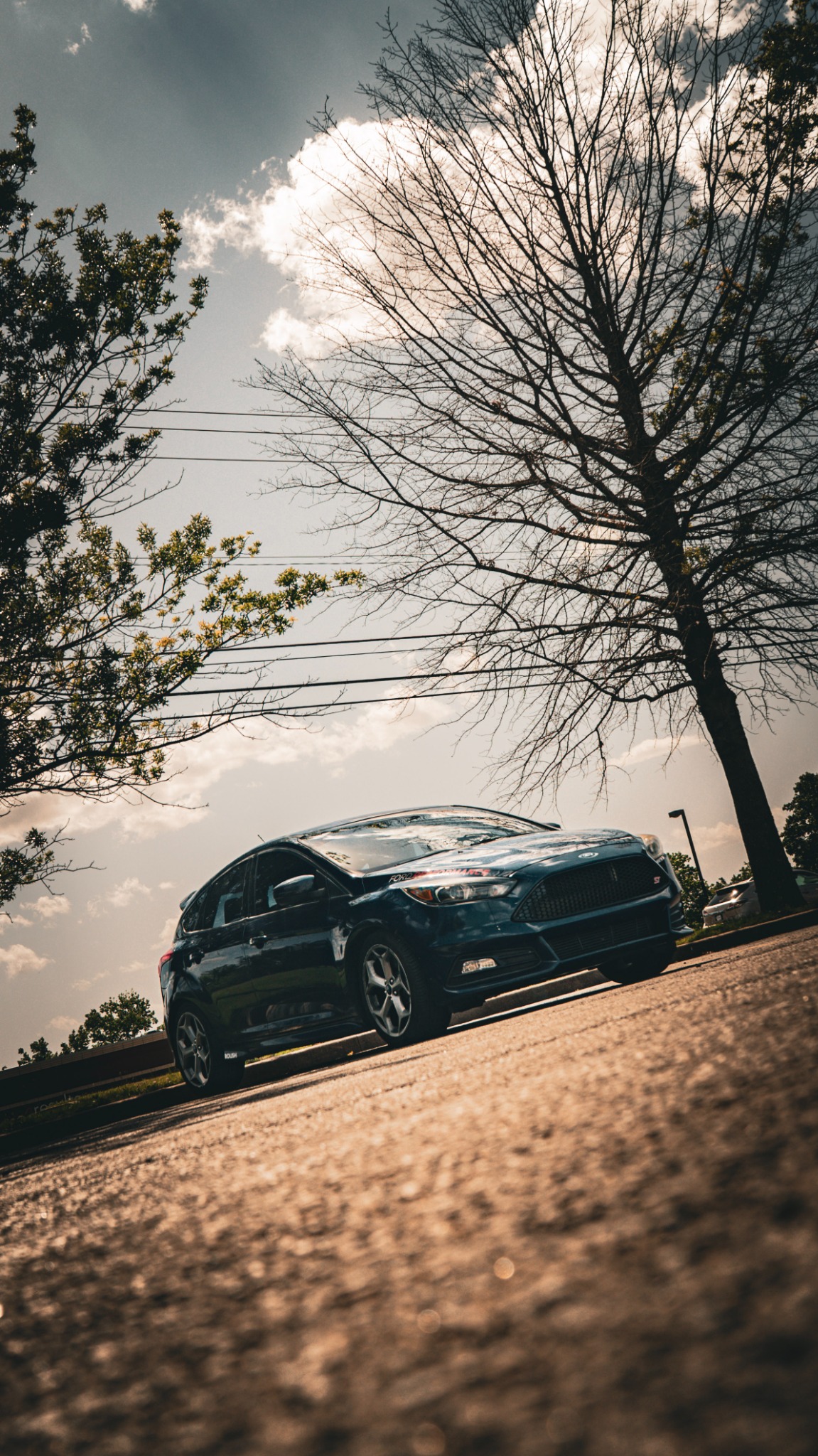 Ford Focus photographed from a dramatic low angle